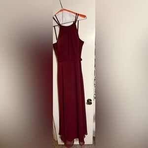 Elegant Merlot Sleeveless Dress